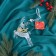 Christmas tree decoration "Deer in a jump with a scarf shine" 13x12 cm, transparent-gold