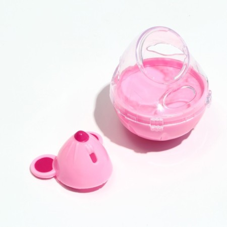 Nevali toy "Mouse" with a compartment for treats (up to 1 cm), 4.7 x 6.5 cm, pink-4