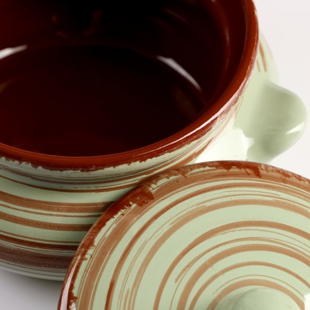 Ceramic pot for baking "Tandy" 0.5l / 13x9.5cm, mint-2
