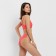 Female Separate Minaku swimsuit with rhinestones, pink color, size 48