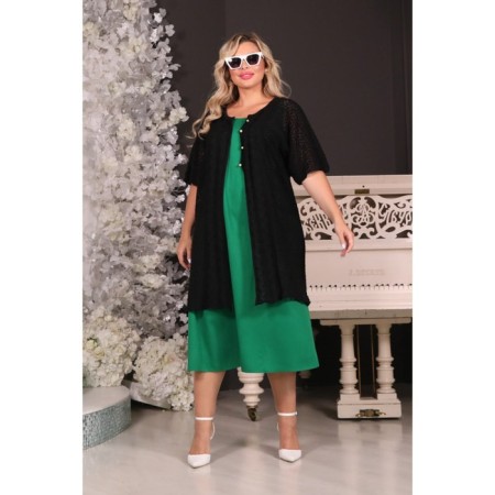 Cardigan female, size 56, black color-4