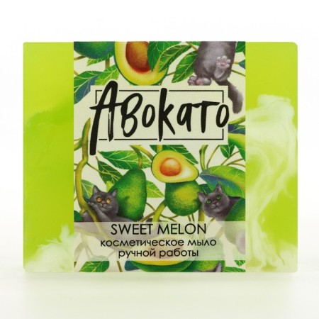 Avokato hand soap, 100 g, melon aroma, Beauty Fox-1