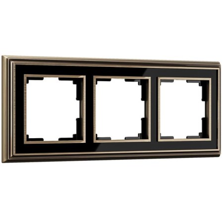 Frame for 3 posts WL17-FRAME-03, black color, bronze-1
