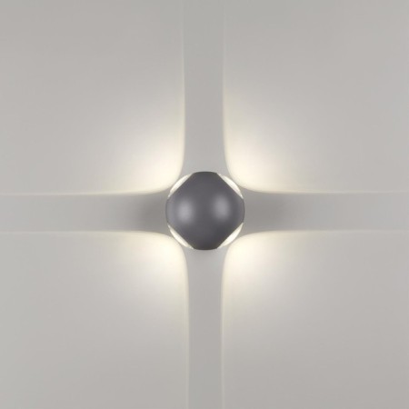 Landscape wall lamp NOVOTECH. Calle, 12W, LED, 70x110x110 mm, dark gray color