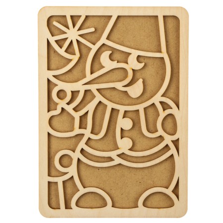 New Year's plasticine pictures "New Year! Snowman"-2