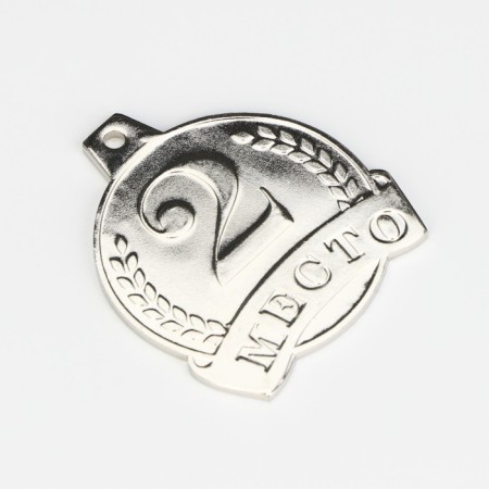 Prize medal 054 diam 4.5 cm. 2 place. Color ser. Without a tape-3