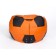 The ball "ball" is large, diameter 95 cm, color orange-black, eco-leather
