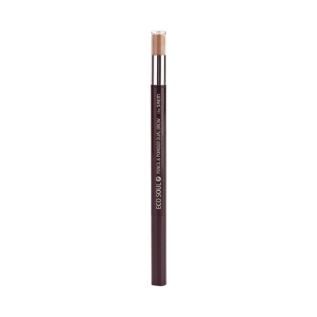 Eyebrow pencil (pencil-bastard) Eco Soul Pencil & Powder Dual Brow 01. Natural Brow