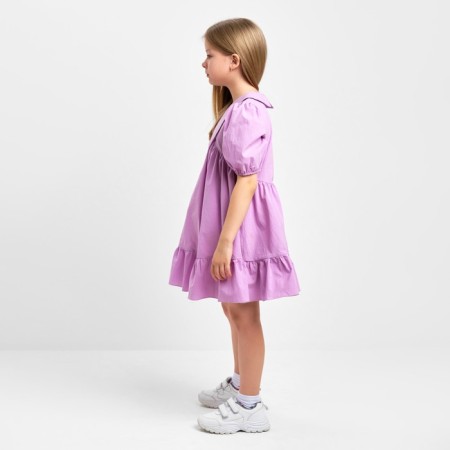 Children's dress with collar Kaftan, size 30 (98-104 cm), lilac color-1