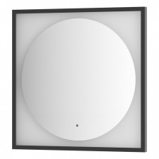 Зеркало в багетной раме с LED-подсветкой 15 Вт, 70x70 см, ИК - выключатель, нейтральный белый свет,