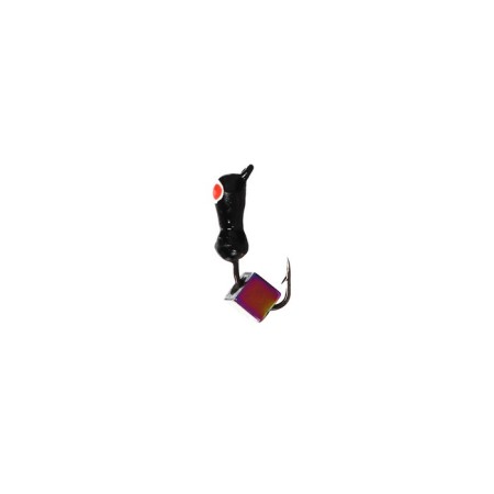 Mormyshka ants black, red eye + chameleon cube, weight 0.7 g-1