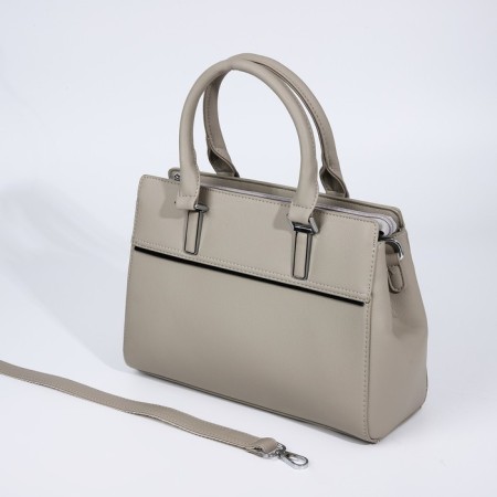 Luggage bag, external pocket, light-gray color-5