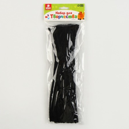 Wire with pile for crafts and decor set of 50 pcs., Size 1 pc. 30 × 0.6 cm, black color-4