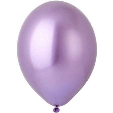 Latex ball 14 ", chrome Glossy, purple, set of 50 pcs.