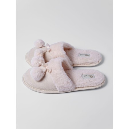 Women's slippers, size 40, beige color-3