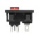 Key switch 250 V 6 A (4C) On -OFF red with backlight and plug C8 2pin Rexant