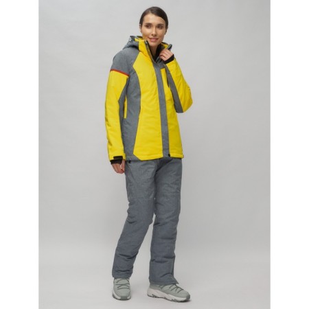 Ski suit female, size 42, yellow color-12