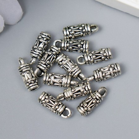 Counter Metal for creativity "Balls and loops" silver G077B768 1.3x0.5 cm-2