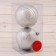 Set of balls plastic D-10 cm, 2 pcs "Silver Lines" silver
