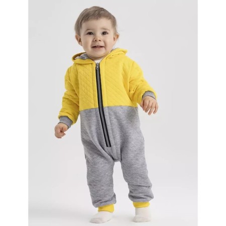 Combineson children's insulated tops "Capitane", height 62 cm, color gray/yellow-1