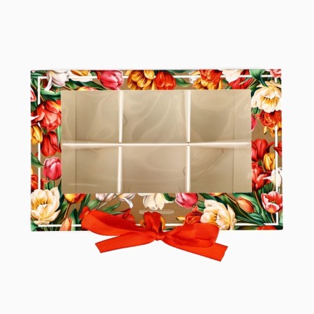 Box for 6 sweets with the cells "the most beautiful" 14.5 x 9.5 x 3.5 cm-2