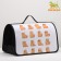 Bag - Frame -45 x 25 x 30 cm, white with cats.
