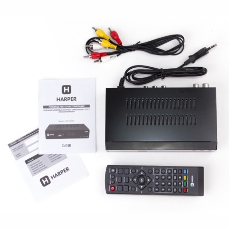 TV prefix DVB-T2 Harper HDT2-5010 Edo with a screen, metal. frame-2