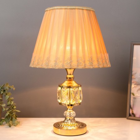 Table lamp "Enthusiasm" 1x60W E27 gold belt backlight 26x26x46 cm Risalux-1