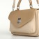 Women's bag on the Textura valve, small size, milk color