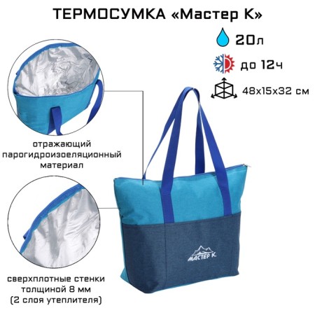 Thermal Summer, 20 l, "Master K", 48 x 15 x 32 cm, blue