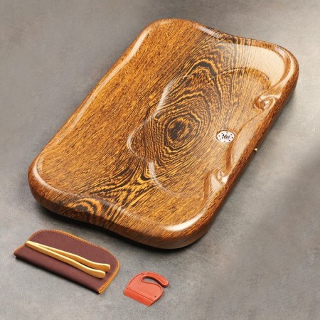 Wooden tray for the tea ceremony, chaban, 64 x 37 x 6 cm, Japanese oak-1