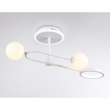 LED ceiling LED with a change of lamp and control panel Ambrella Light, Linetech, FL666221, G9, 29 W, 2175LUM, 3000-6400K, white, white matte color-3