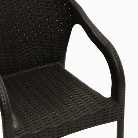 Set of garden furniture: 2 chairs + table, dark brown-6