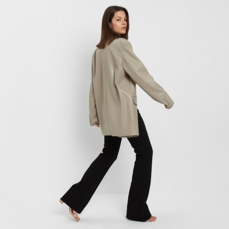Women's jacket (eco-leather) Eco Leather, gray color, size 42-44-9