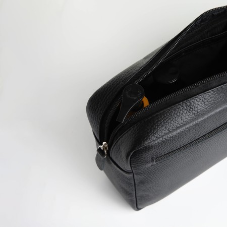 Lightning cosmetic bag, Textura, 2 external pockets, black color-6