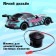 Radio controlled car Perfect, light effects, works on batteries, turquoise color