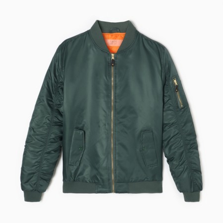 Бомбер мужской на молнии MIST, размер 50, хаки-6