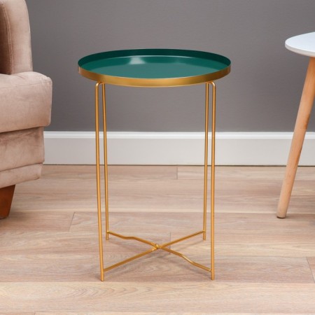 Green Coffee table YS-8588, gold 36x47 cm-2