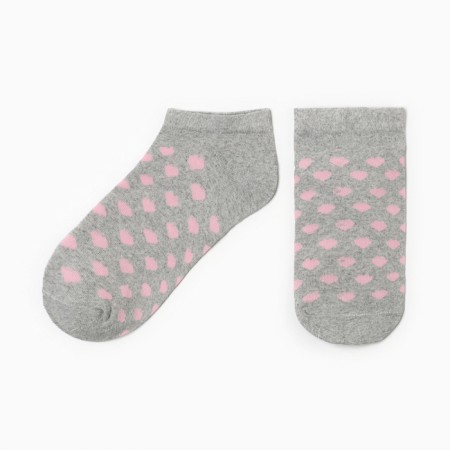 Women's socks "hearts, gray color, rr 23-25
