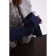 Gloves are female, dimensionless, without insulation, blue color