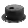 Sink for a kitchen made of stone Zein 510/Q4, D = 507 mm, round, overflow, black color black