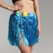Hawaiian skirt, blue color, 40 cm