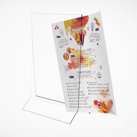 Double -sided A4 stand, 2 mm plexiglass, in a protective film-3