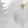 Earrings with the removable element "Transformer" sun, white color in gold