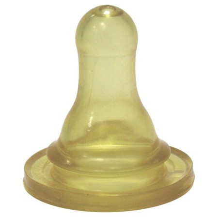 Latex round nipple, from 0 to 3 months, size S (water, tea)
