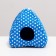 House "Wigwam" for rodents 17*17*17 cm, calico, fleece, foam rubber, blue