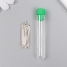 Needles for beads metal in a plastic box set 25 pcs Ø 0.8 mm