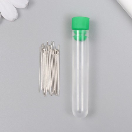 Needles for beads metal in a plastic box set 25 pcs Ø 0.8 mm