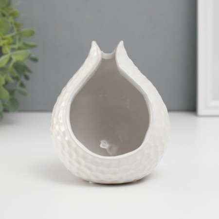 Ceramics candlestick per 1 candle "Pomegranate" d = 4.5 cm white 10x10x11.5 cm-1