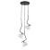 Suspended Indigo lamp, 10005/3p Black. 3x40W, E27, 450x450x655/2190 mm, white color